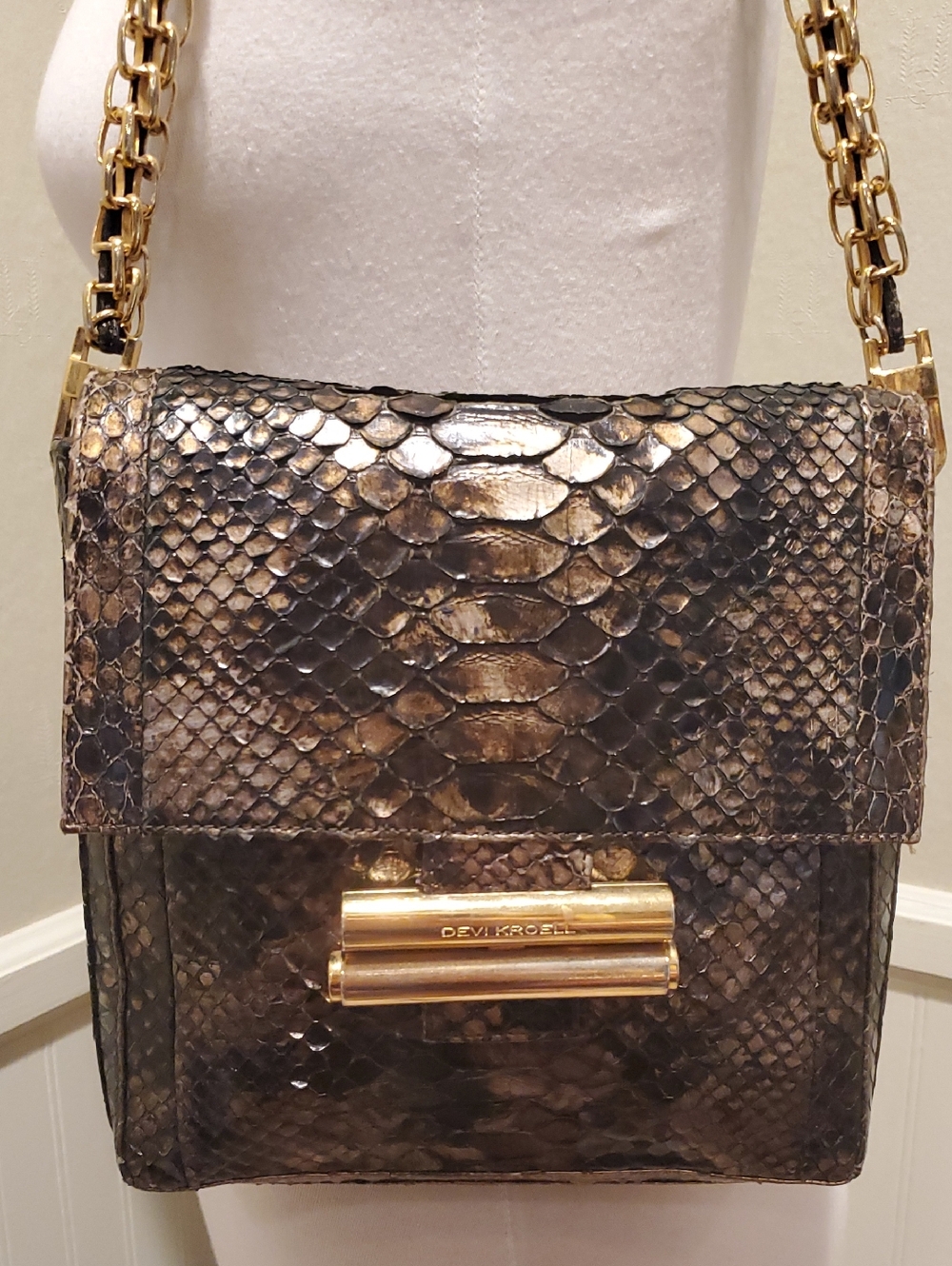 Devi Kroell Real Python Shoulder Bag - Picture 2 of 16